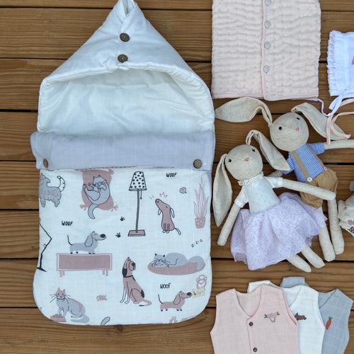 Newborn Essentials Super Combo - Woofles & Purrito Theme (total 19 items)