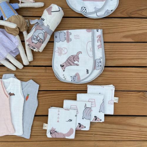 Newborn Essentials Super Combo - Woofles & Purrito Theme (total 19 items)