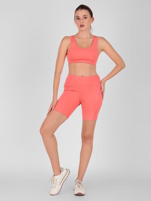 Creeluxe Fierce Coral Pocket Women's Shorts