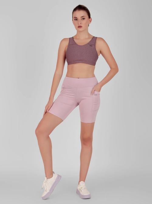 Creeluxe Fierce Light Pink Pocket Women's Shorts