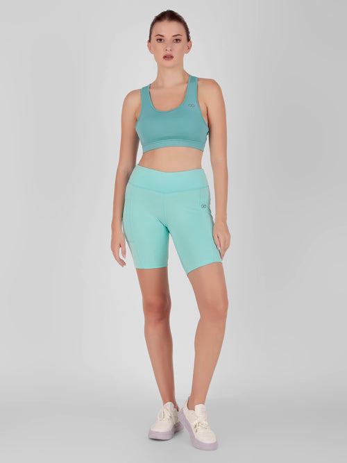 Creeluxe Fierce Aqua Pocket Women's Shorts