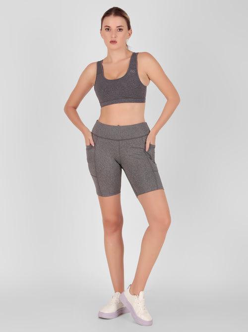 Creeluxe Fierce Grey Pocket Women's Shorts