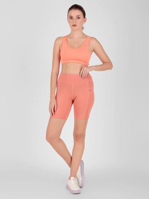 Creeluxe Fierce Orange Pocket Women's Shorts