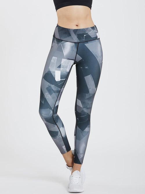 Creeluxe Flatter me Geometrical Printed Full Length Leggings