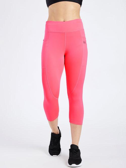 Maxtreme Power Me Hot Pink Pocket Capri Leggings