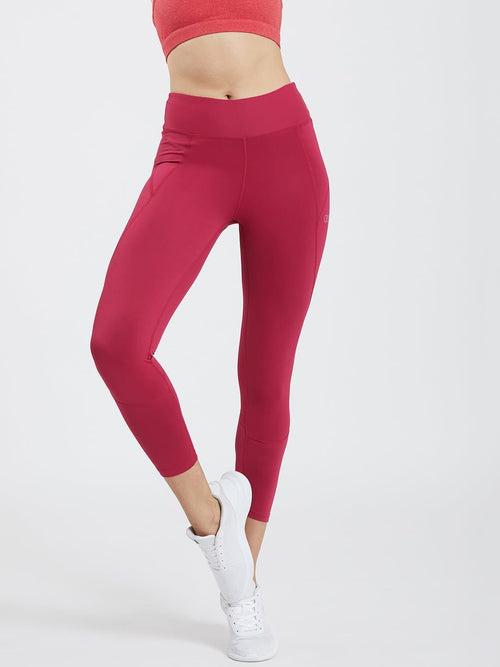 Creeluxe Curve Defining Crimson Ankle Length Leggings