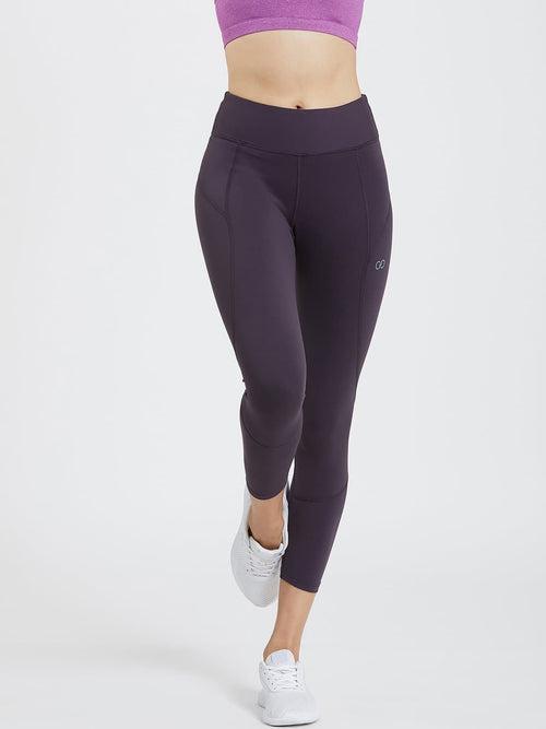 Creeluxe Curve Defining English Violet Ankle Length Leggings