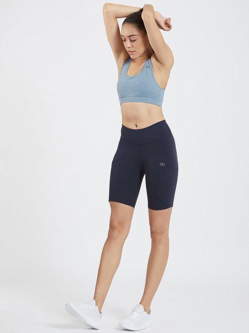 Creeluxe Fierce Navy Blue Women's Shorts