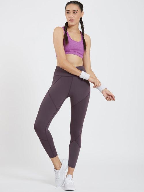 Creeluxe Graceful English Violet Ankle Length Leggings