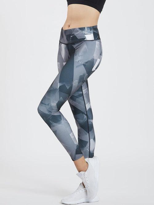 Creeluxe Flatter me Geometrical Printed Full Length Leggings