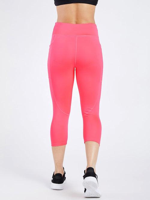 Maxtreme Power Me Hot Pink Pocket Capri Leggings