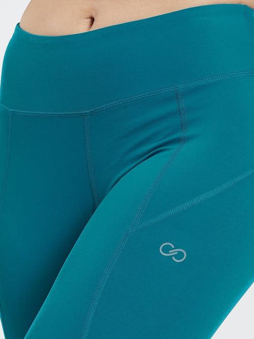 Creeluxe Curve Defining Teal Ankle Length Leggings