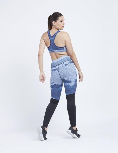 Star Blue Ombre Sports Bra