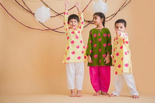 LOTUS BLOOM ETHENIC WEAR-GREEN