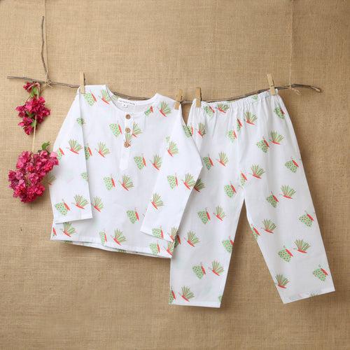 'A Flutter of butterflies'  Kurta Pyjama Set