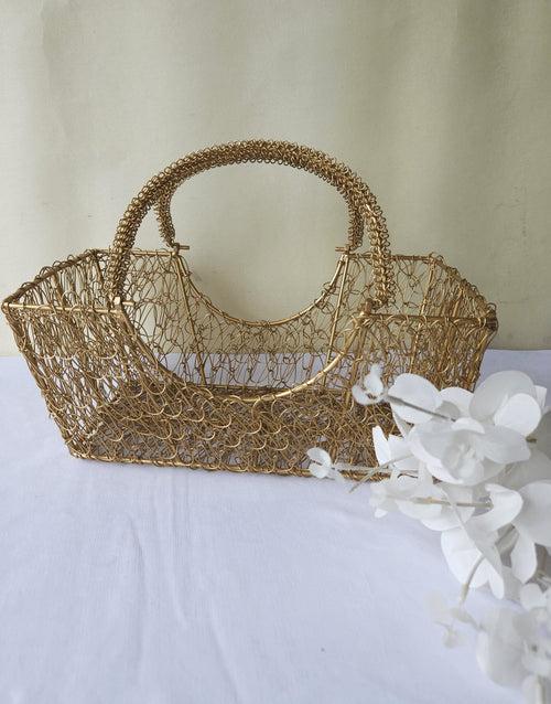 Mesh Boat Shaped Basket Small