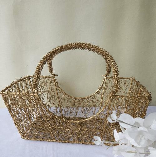 Mesh Boat Shaped Basket Large