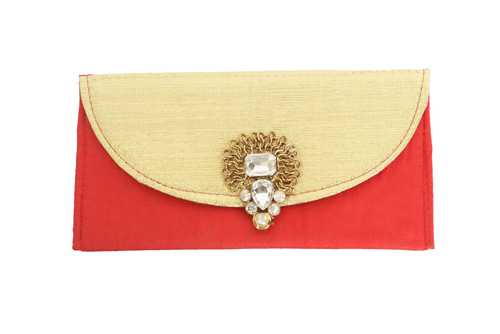 Heavy Jadau Broach Fabric Envelope