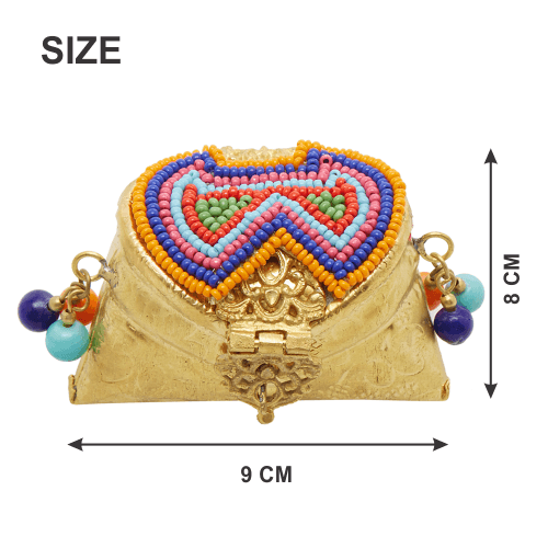 Metal Coin Purse With Beadwork