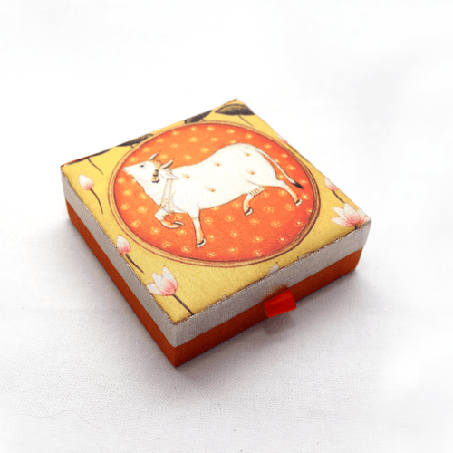 Pichwai Cow Coin Box