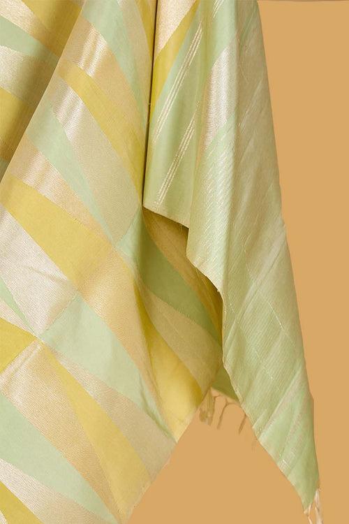 Pastel Green Silk Kanjeevaram Sari