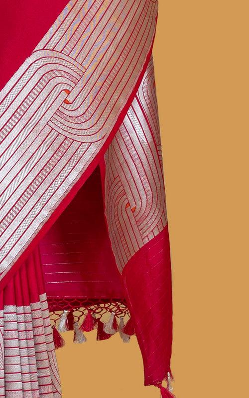 Rani Pink Banarasi Silk Sari