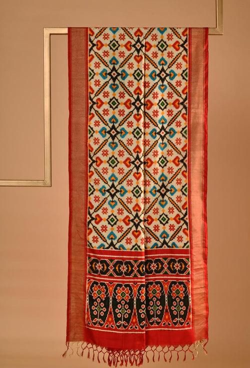 Multicolour Silk Ekat Dupatta