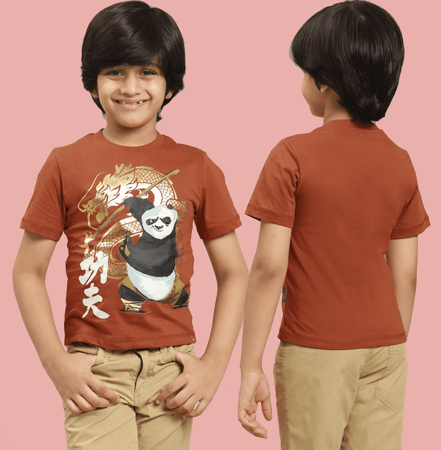 Kung Fu Panda 2203 Rust Kids T Shirt