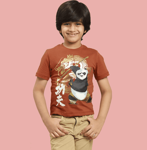 Kung Fu Panda 2203 Rust Kids T Shirt