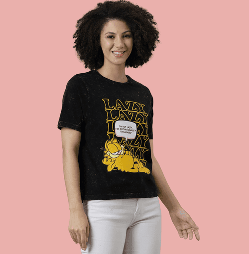 Garfield 3417 Black Womens T Shirt