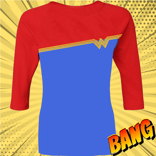 Wonder Woman Suits  Red / blue Womens Tops
