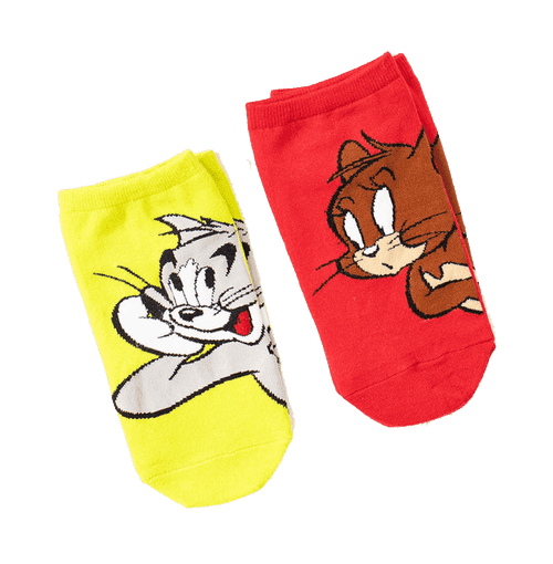 Tom And Jerry Foes Forever Pack Of 2 Unisex Socks