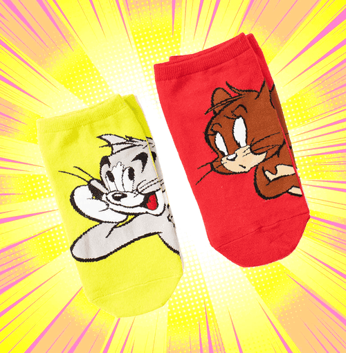 Tom And Jerry Foes Forever Pack Of 2 Unisex Socks