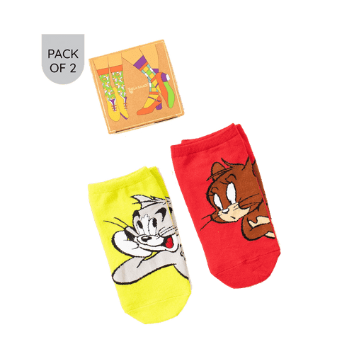 Tom And Jerry Foes Forever Pack Of 2 Unisex Socks