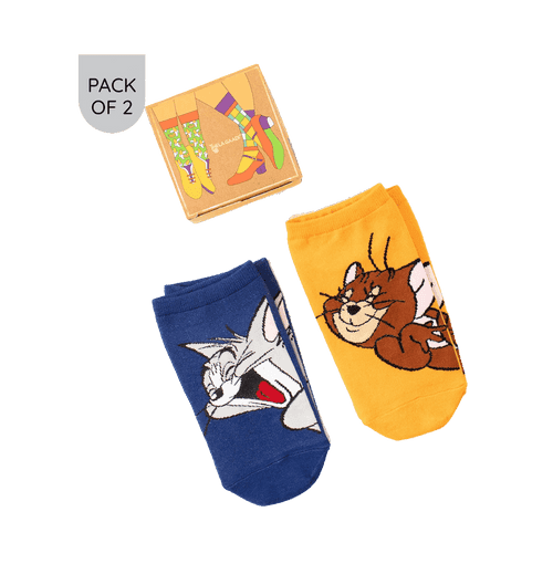 Tom And Jerry Smiling Pack Of 2 Unisex Socks