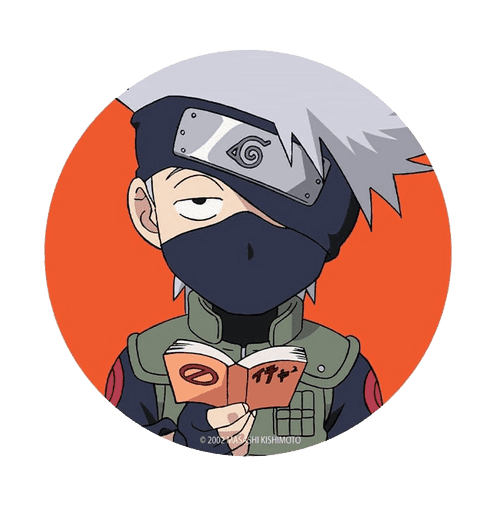 Naruto Kakashi Chibi Glossy Button Badge