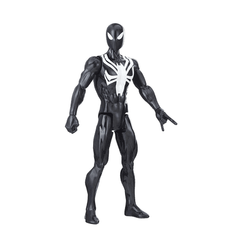 Marvel Spider-Man Titan Hero Series Villains Black Suit Spider-Man 12-Inch-Scale Super Hero Action Figure