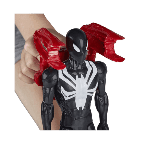 Marvel Spider-Man Titan Hero Series Villains Black Suit Spider-Man 12-Inch-Scale Super Hero Action Figure