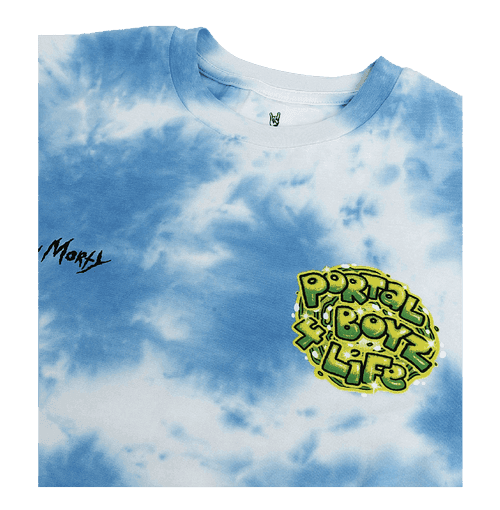 Rick And Morty 2615 Canal Blue Tie Dye Mens T Shirt