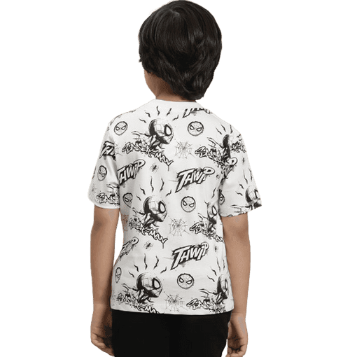 Spiderman 0079 Off White Kids Boys T Shirt