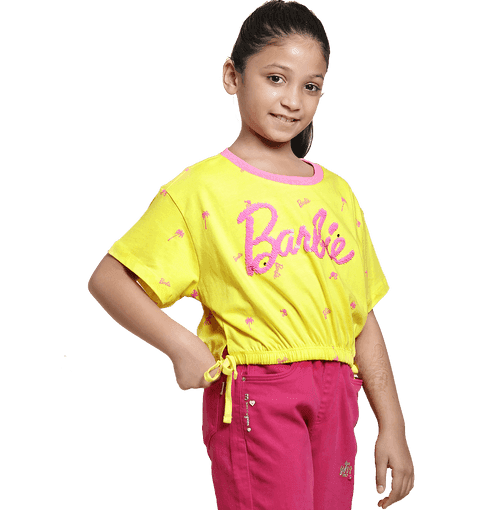 Barbie 1449 Blazing Yellow Kids Girls T Shirt