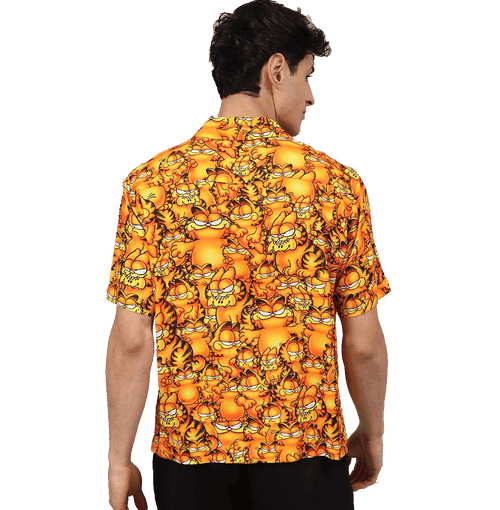 Garfield 1558 Orange Mens Shirt