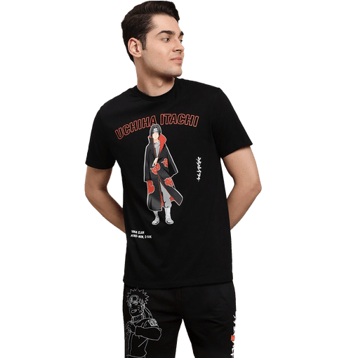 Naruto 560 Black Mens T Shirt