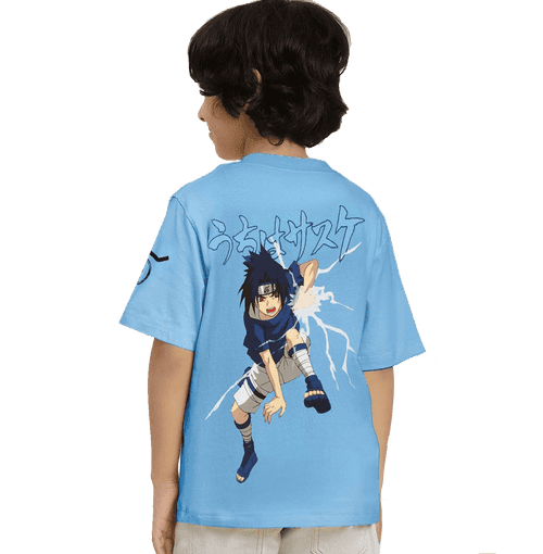 Naruto 0751 Blue Kids Boys T Shirt