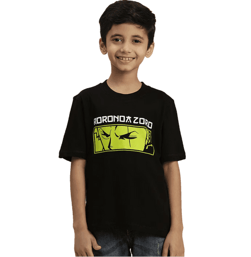 One Piece 1540 Black Kids Boys T Shirt