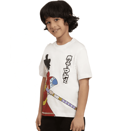 One Piece 1541 Off White Kids Boys T Shirt