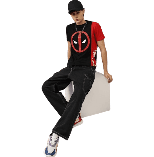 Deadpool 0205 Black Salsa Red T Shirt