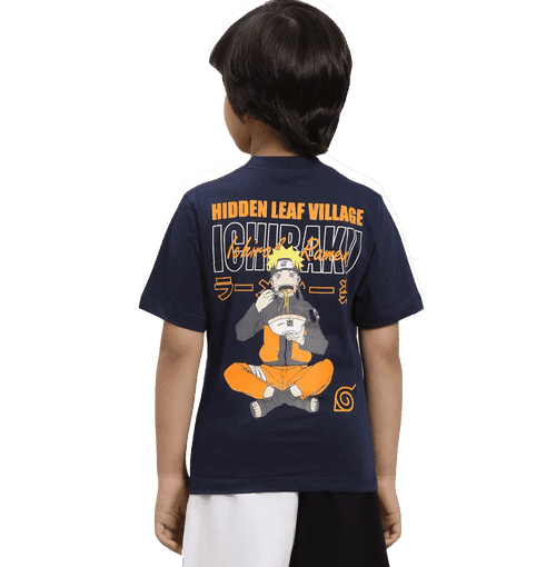 Naruto 649 Navy Peony Kids T Shirt