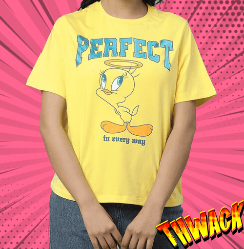 Looney Tunes 1039 Bright Yellow Women T Shirt