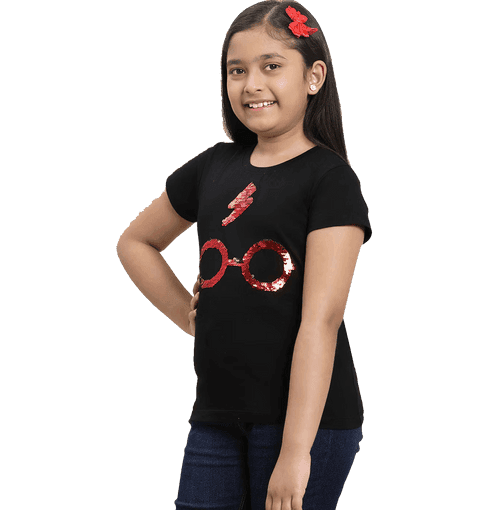 Harry Potter 1770 Black Kids Girls T Shirt